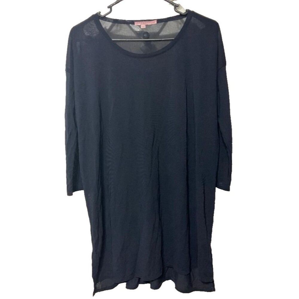 Calypso St. Barth Gothic XS Black Sheer Chiffon Tunic Whimsigoth Goth Blouse